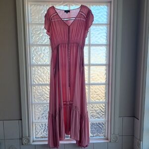 Elegant Pink Maxi Dress